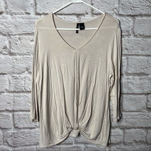 New Direction Beige/Cream Blouse Top Womens Size Large‎